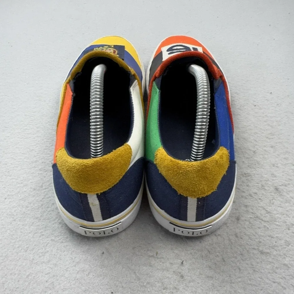Polo Ralph Lauren Shoes Mens Size 9 Thompson III Multicolor Slip On Canvas